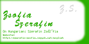 zsofia szerafin business card